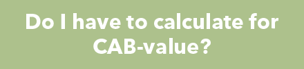 Question: Do I have to calculate CAB-value? blurred