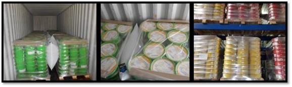 Picksteine verladen im LKW